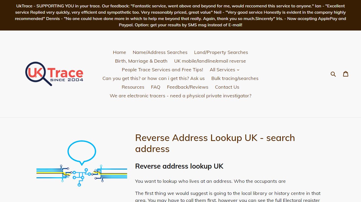 Reverse Address Lookup UK – UK Trace